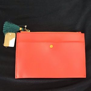 New J. Crew peach pouch